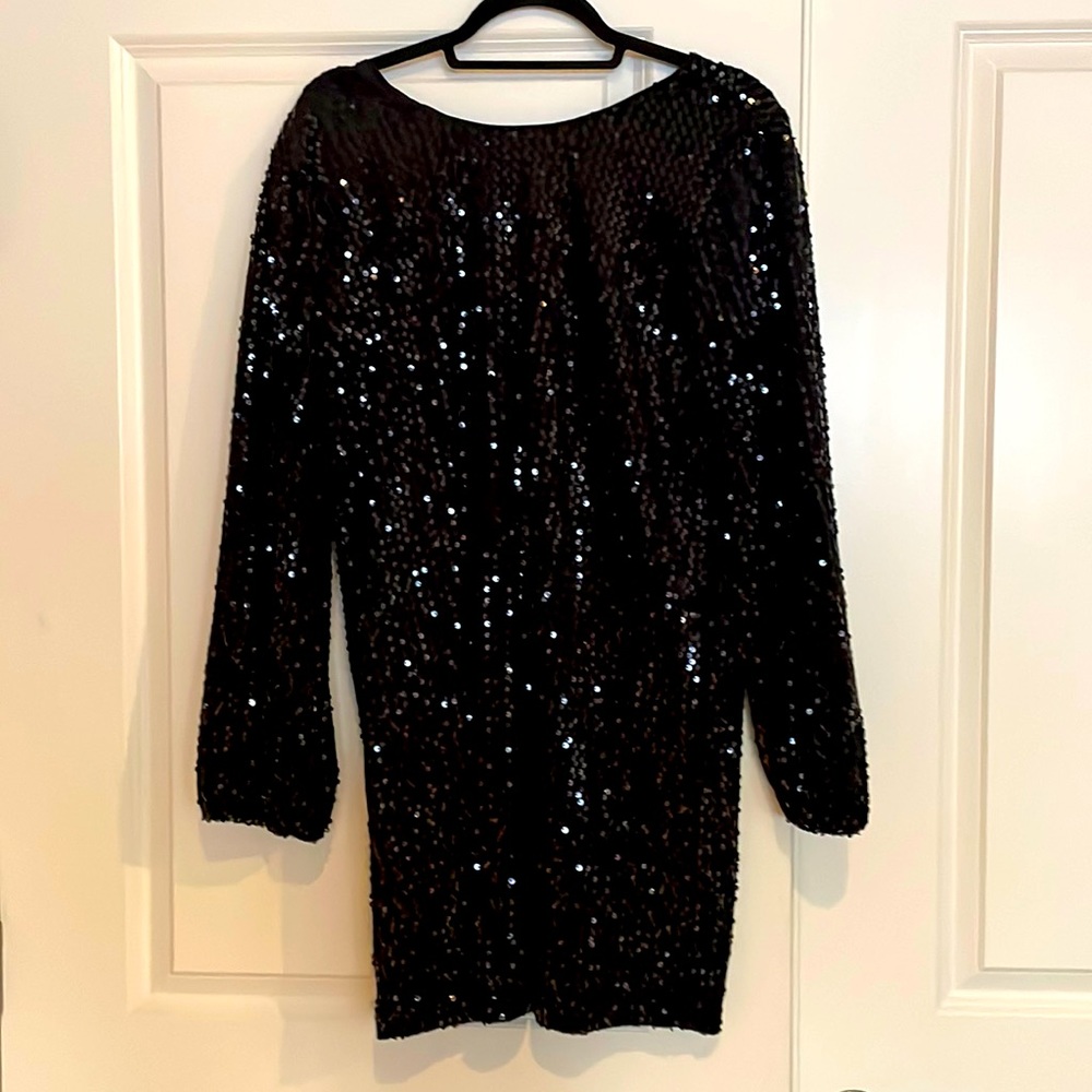 Black Sequins Dress. Size Medium